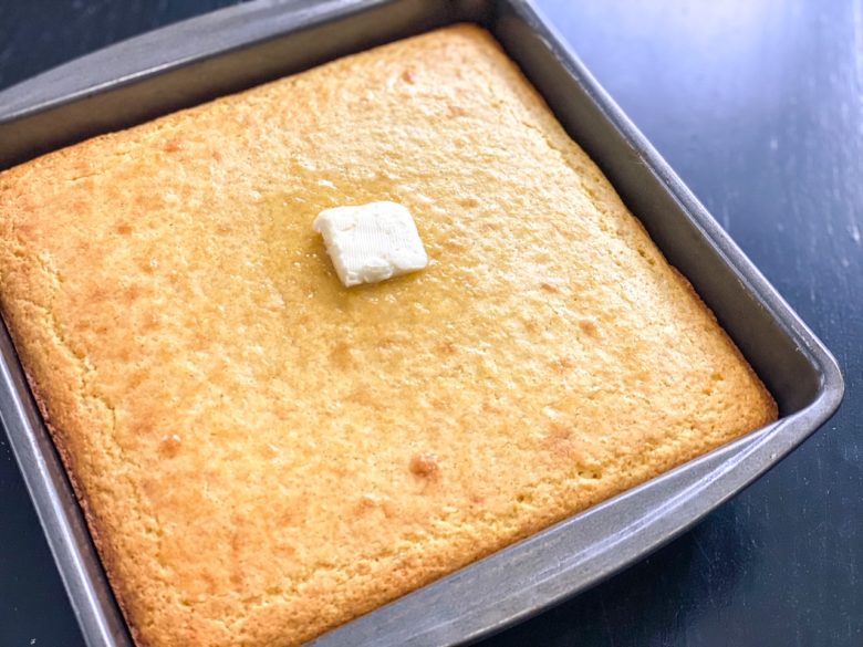 Jiffy cornbread with butter. 