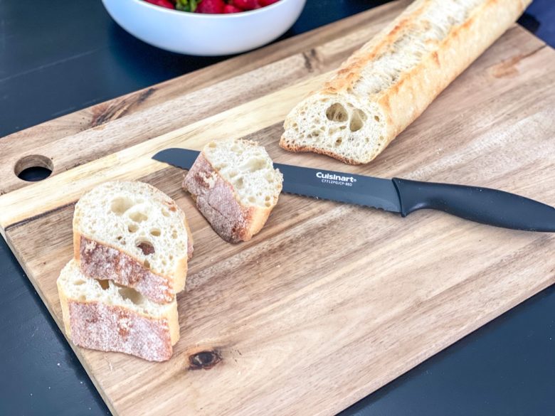 Thin slices French bread. 